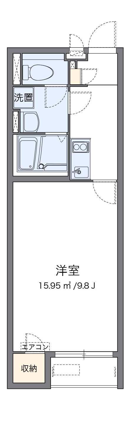 クレイノプレミールⅡ(1K/2階)の間取り写真