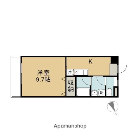 カーサアヴィタンテ(1K/3階)の間取り写真