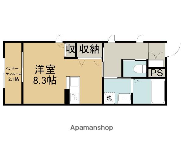シャーメゾンアルフラット南栄(ワンルーム/2階)の間取り写真