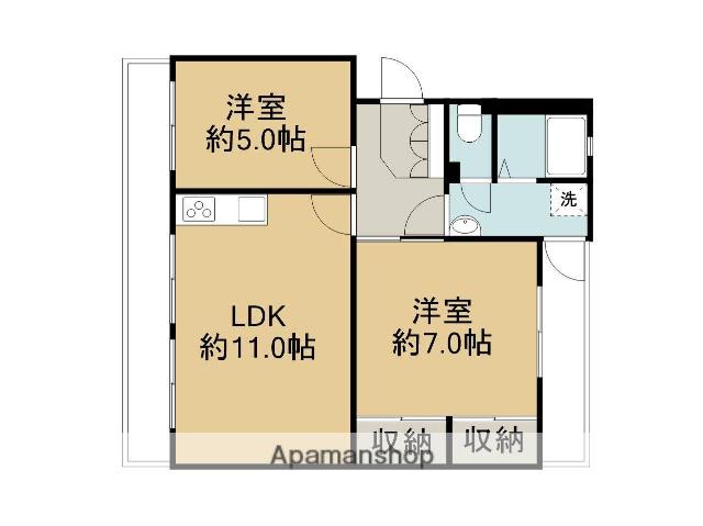 カーサエクセレンテ(2LDK/3階)の間取り写真