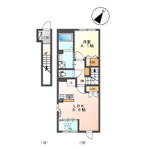 グランデ ルーチェ(1LDK/2階)の間取り写真