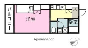 YNT第2マンション(1K/3階)の間取り写真