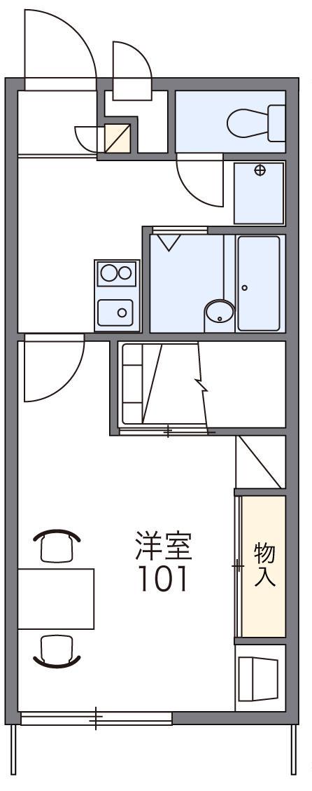 レオパレスコンフォール(1K/2階)の間取り写真