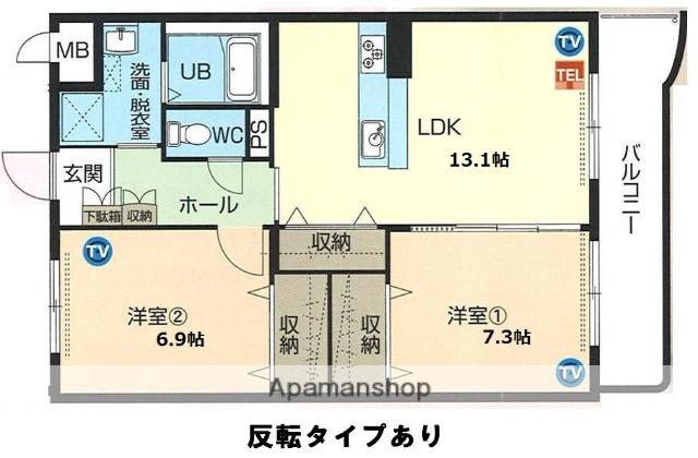 SINFONIA(2LDK/3階)の間取り写真