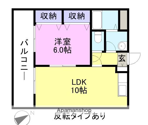 アコール(1LDK/2階)の間取り写真