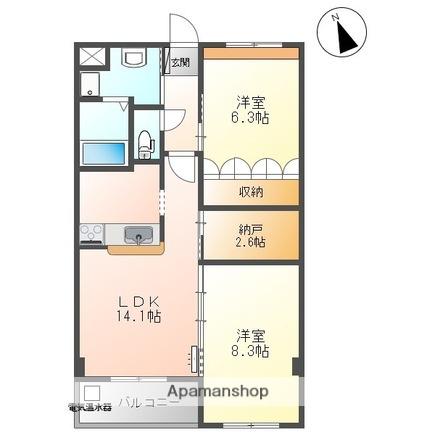 フレアマンション2(2SLDK/1階)の間取り写真