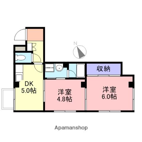 インパレス(2DK/2階)の間取り写真