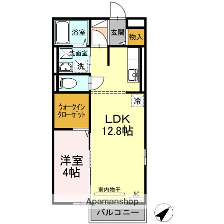 サウスグラース(1LDK/3階)の間取り写真