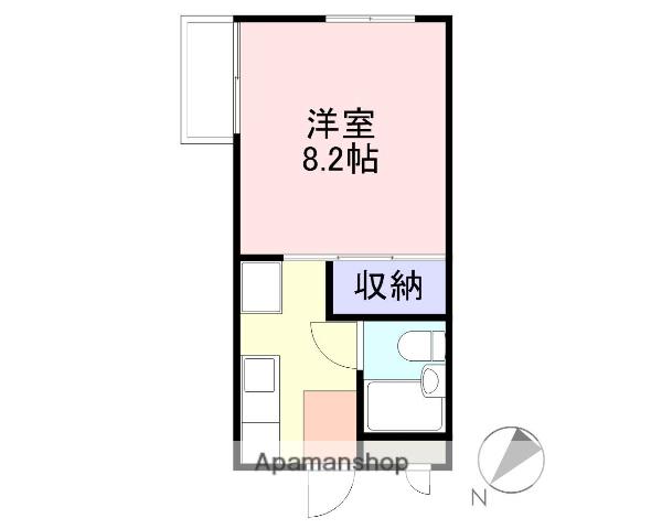 シャンボール5(1K/3階)の間取り写真