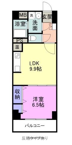 PRESENCE(1LDK/7階)の間取り写真