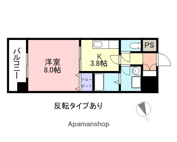 サトサバーブ(1K/3階)の間取り写真