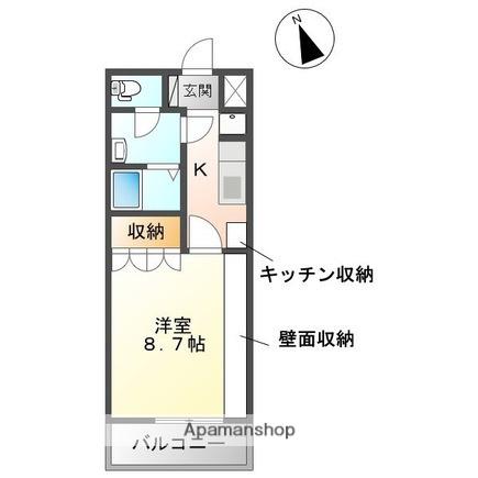 ベル ルージュ(1K/1階)の間取り写真