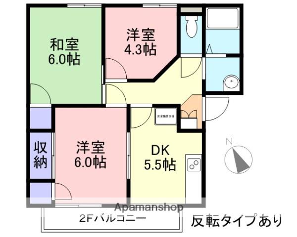 ワイズフラッツNO3(3DK/1階)の間取り写真