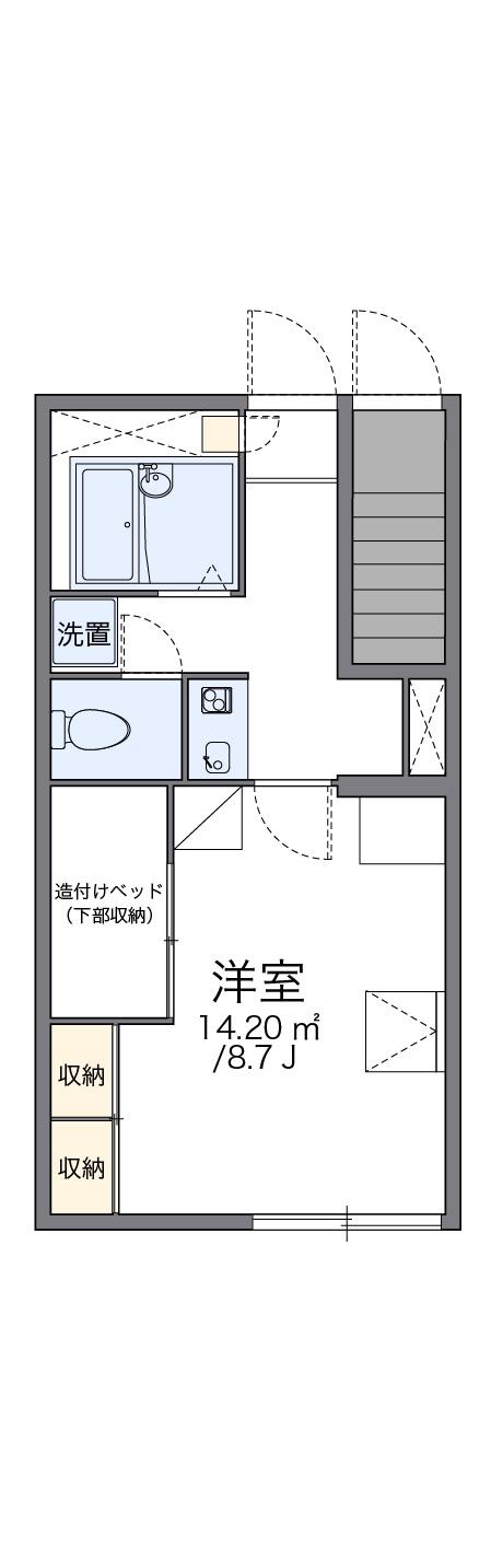 レオパレスキャンバス(1K/1階)の間取り写真
