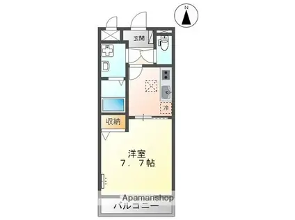 マンション・ファヴォーレ(1K/1階)の間取り写真