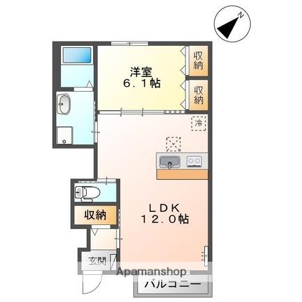 KINOPIO SANBONMATSU(1LDK/1階)の間取り写真