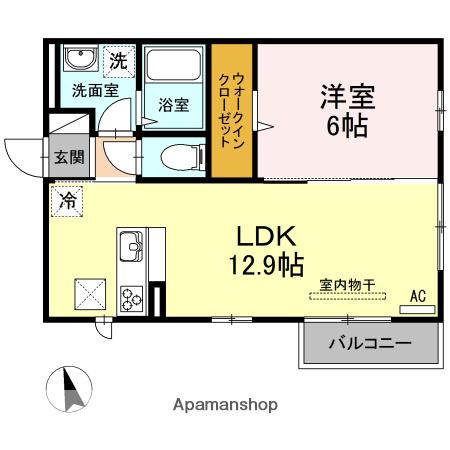 スペースゆう(1LDK/2階)の間取り写真