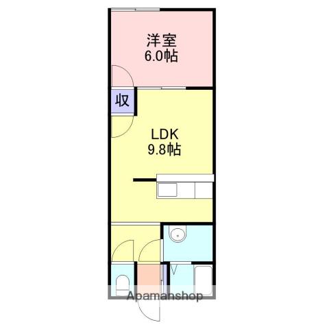 NEW FIT ⅩⅠ(1LDK/2階)の間取り写真