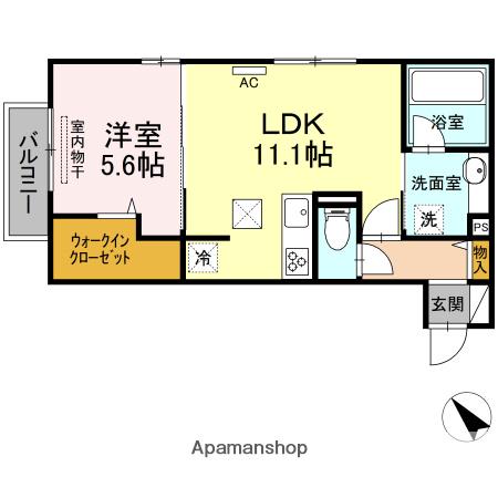 ETERNO DE SAGE(1LDK/1階)の間取り写真