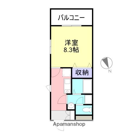 パルティーレ(1K/3階)の間取り写真