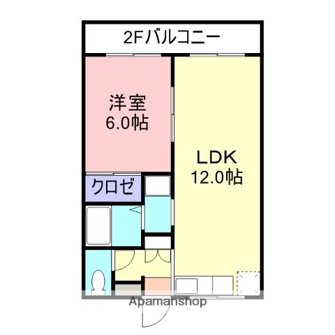 ラヴェラ(1LDK/1階)の間取り写真