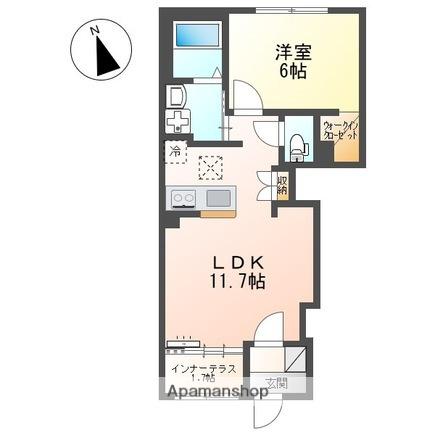 ベントルナータ(1LDK/1階)の間取り写真