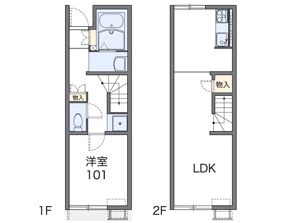 レオネクストSEIRINⅣ(1LDK/1階)の間取り写真