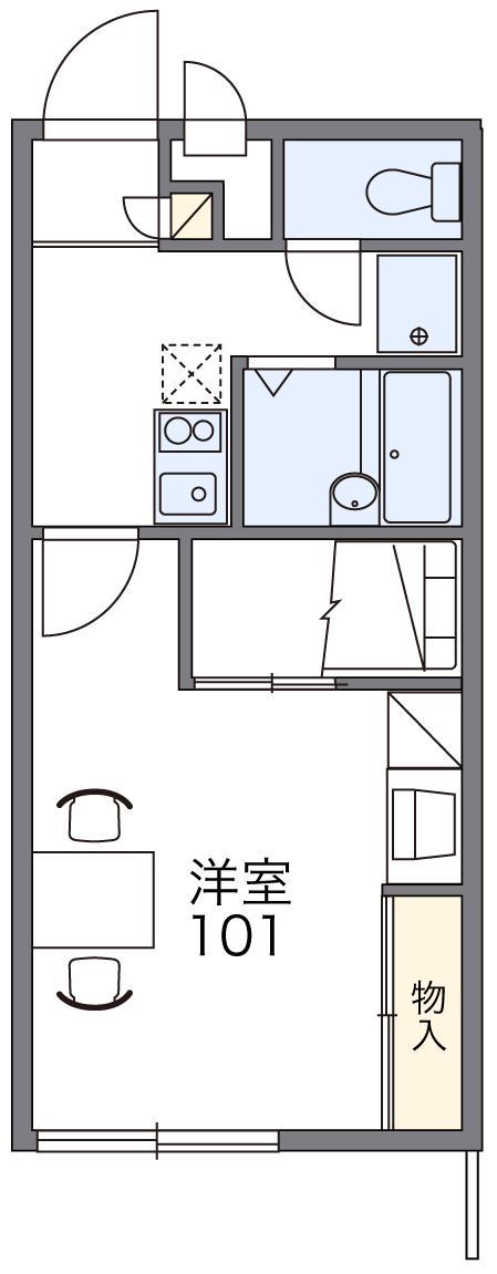 レオパレスAY26(1K/2階)の間取り写真