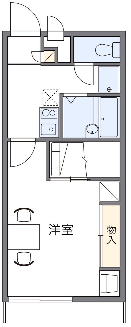 レオパレスアルシオーネ(1K/2階)の間取り写真