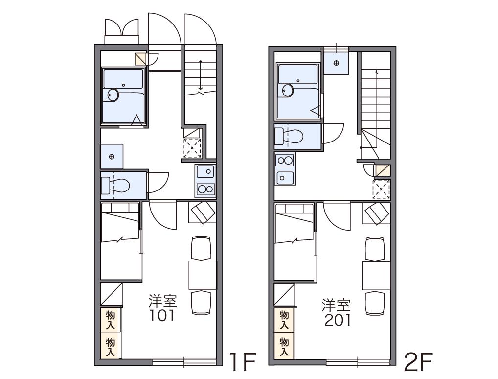 レオパレスペニンシュラA(1K/1階)の間取り写真