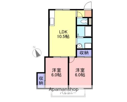 マチルド(2LDK/2階)の間取り写真