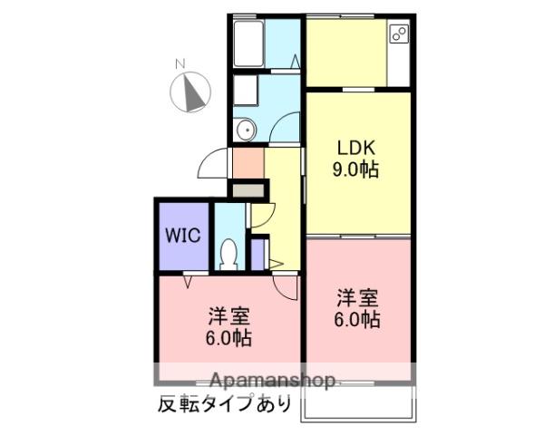 ローリエ(2DK/1階)の間取り写真