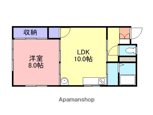 ベルーナ(1DK/1階)の間取り写真