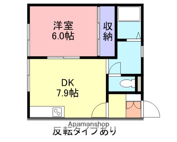 スカイハイツⅡ(1DK/1階)の間取り写真