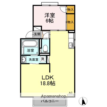 ル・プレジールK(1LDK/2階)の間取り写真