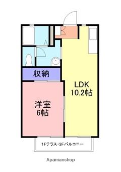 ルポ・メゾンA棟(1LDK/2階)の間取り写真