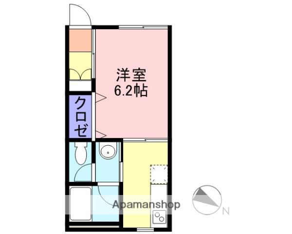 草瀬マンション(1K/1階)の間取り写真