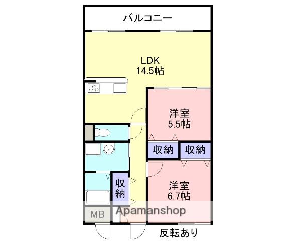  Iマンション(2LDK/1階)の間取り写真