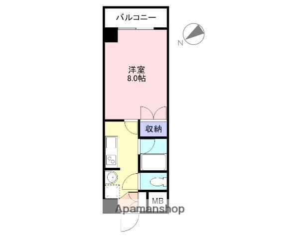 キャッスルさとだ(1K/1階)の間取り写真