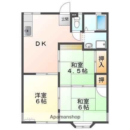 吉井ハイツC棟(3DK/2階)の間取り写真