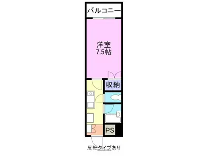 エクセル富士見(1K/8階)の間取り写真