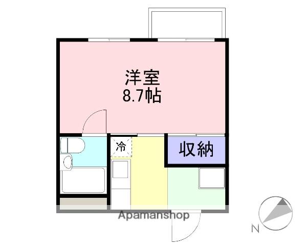 シャンボール5(1K/3階)の間取り写真