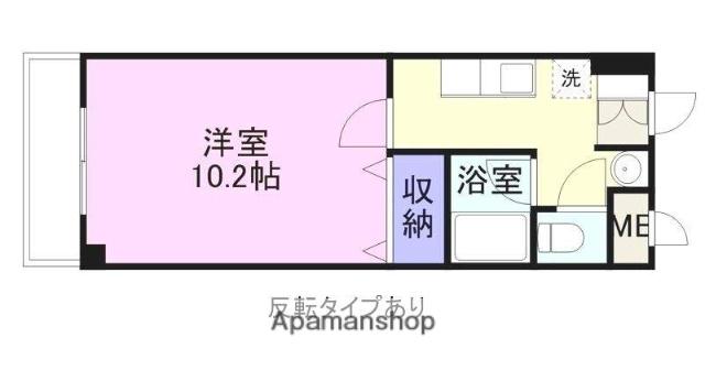 メゾンドリビドーⅢ(1K/6階)の間取り写真