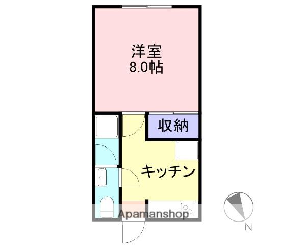 アーサーハイツ D(1K/2階)の間取り写真