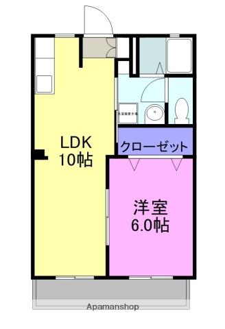 リバーサイドU(1LDK/1階)の間取り写真