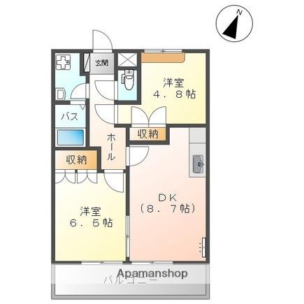 サンフラワー(2DK/1階)の間取り写真