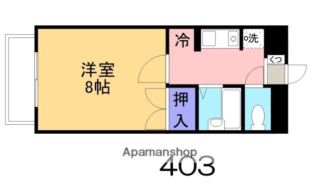 スカイタウンコーストⅢ(1K/4階)の間取り写真