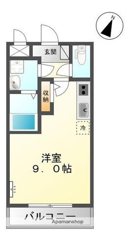 パーソナルマンション灘町(ワンルーム/2階)の間取り写真