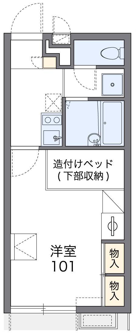 レオパレス大山(1K/2階)の間取り写真