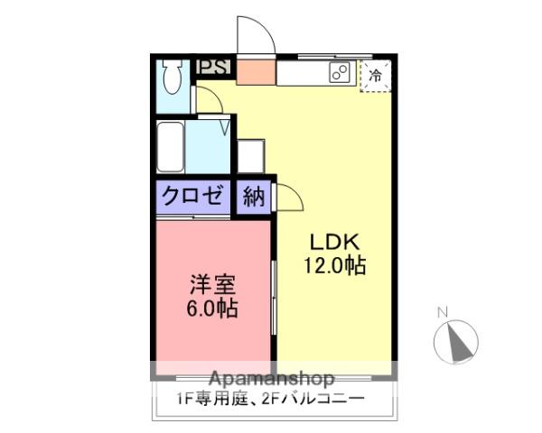メゾンフローラ(1LDK/1階)の間取り写真